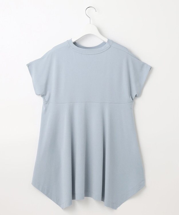 UNFILO 【新色追加！/接触冷感】マイビューティ バックフレアTシャツ スカイブルー系
