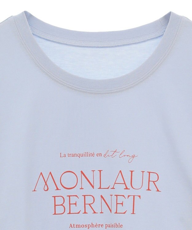 Green Parks ＢＰ　フェミニンロゴレギュラーＴシャツ Sax