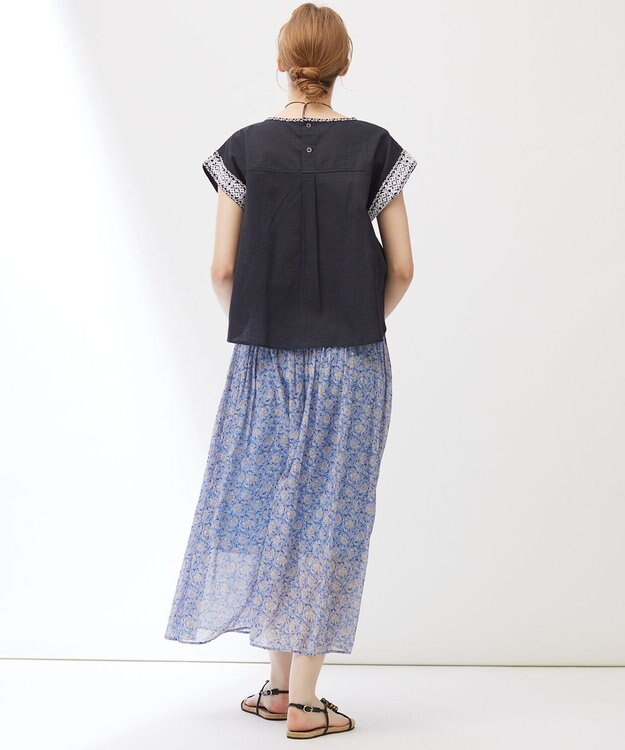 23区 【Indian Factory】コットンボイル スカート サックスブルー系5