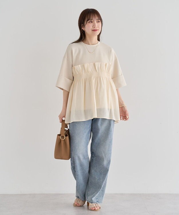 Green Parks ・ＥＬＥＮＣＡＲＥ　ＤＵＥ　デニムバレルレッグパン Black