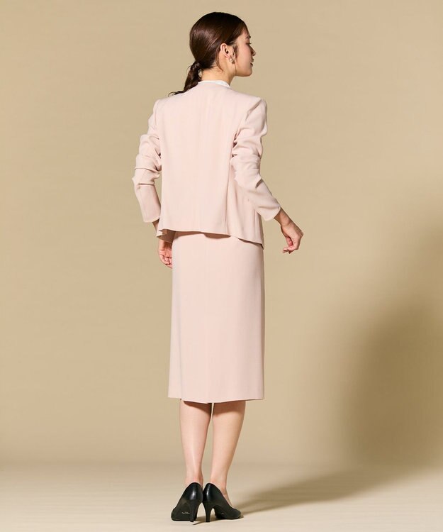 BEIGE， 【Lsize・セットアップ対応】CINDY / ダブルカラージャケット Nude x Black