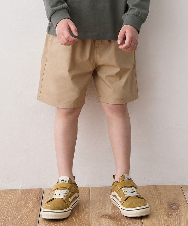 ANY KIDS ポプリン ハーフパンツ ブラウン