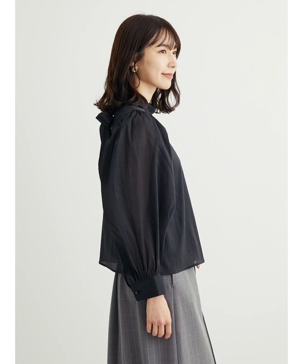 Green Parks ・ＥＬＥＮＣＡＲＥ　ＤＵＥ　バックリボンブラウス Black