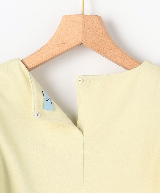 組曲 【先行予約】スウェットファンクションジャージー フリル袖カットソー ライムグリーン系