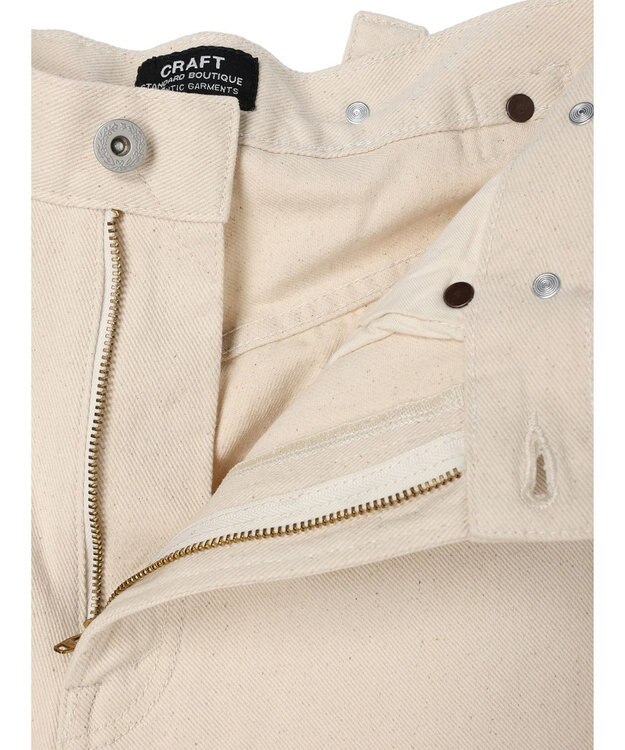 CRAFT STANDARD BOUTIQUE 【２ｗａｙ】デニムサロペットパンツ Ivory