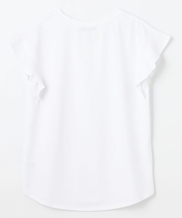 ANY 【2SET/洗濯機可】フリルスリーブTシャツ×シャーリングキャミワンピースセット ブラックベース