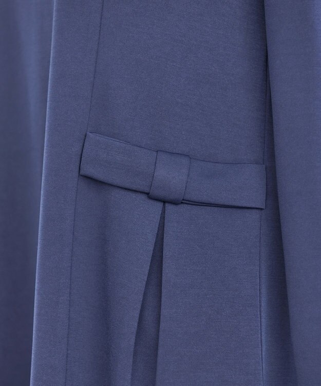 Tiaclasse L 【洗える】サイドリボンポンチチュニック ネイビー