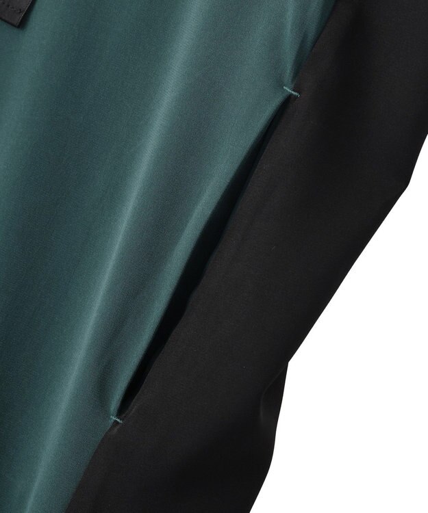 YECCA VECCA ミリタリーロングシャツワンピース Green