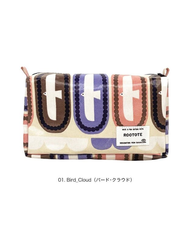 ROOTOTE 3536【ルートート】WR.ポーチ.ラミネート-X 01：バード・クラウド