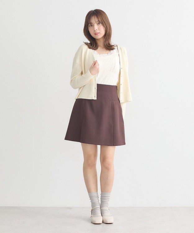 earth music&ecology コンパクトカーディガン Ivory