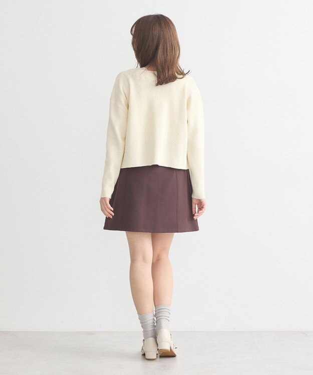 earth music&ecology コンパクトカーディガン Ivory