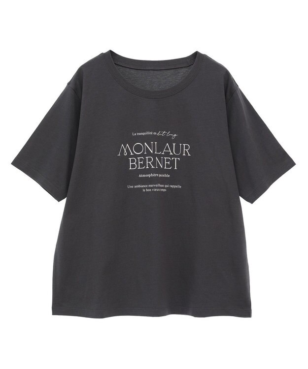 Green Parks ＢＰ　フェミニンロゴレギュラーＴシャツ Charcoal Gray