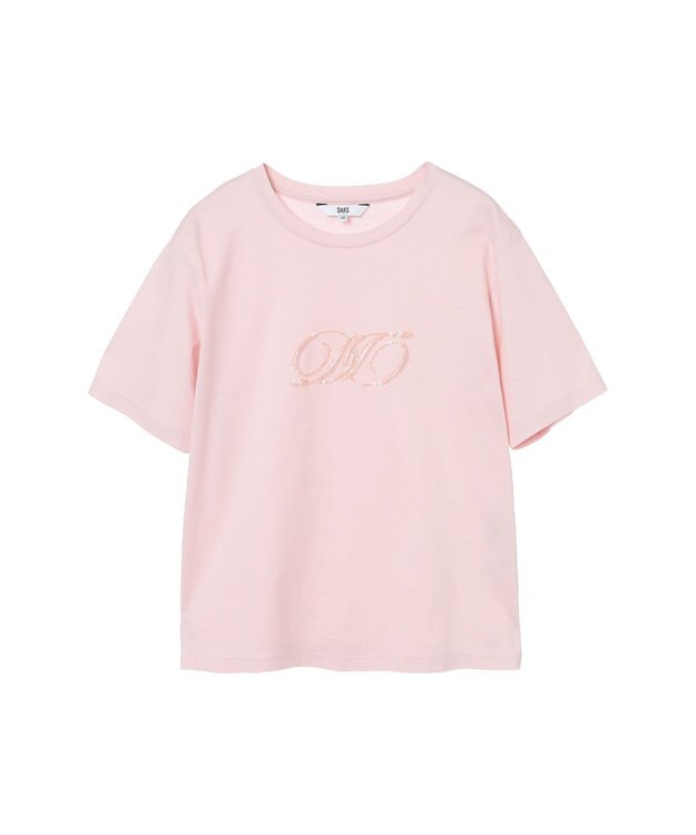 DAKS ロゴ スパンコール Tシャツ キャニオンサンセット