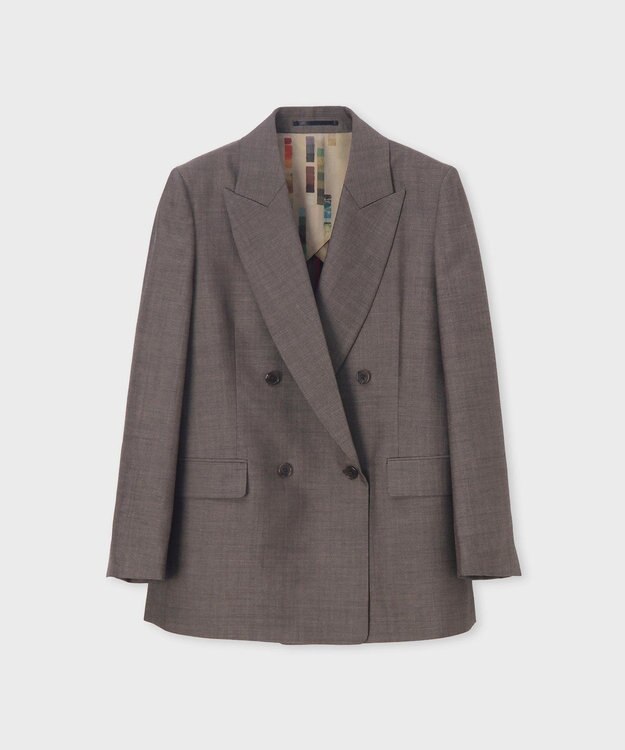 Paul Smith ダブルプレスト シャンブレー ジャケット ライトベージュ