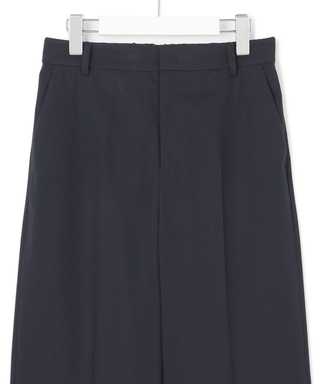 23区 S 【洗える】クリアストレッチ ワイドパンツ ネイビー系