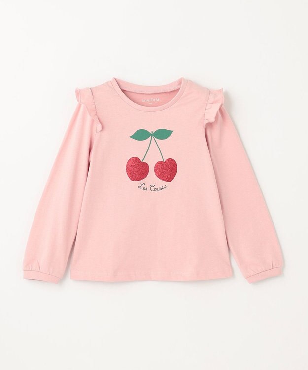 ANY KIDS 【WEB限定】7days プリント Tシャツ ピンク×チェリー