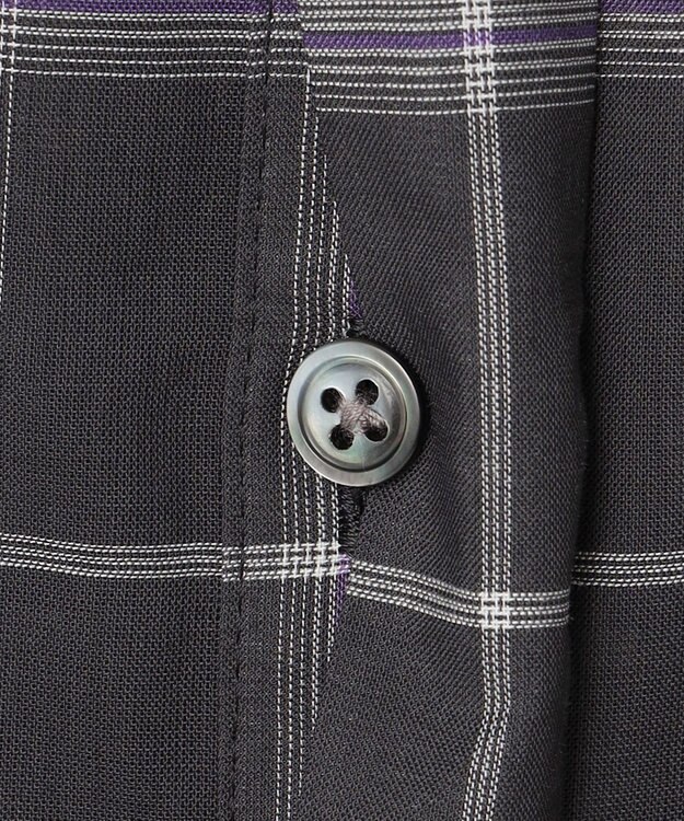 J.PRESS LADIES 【WEB限定カラーあり・洗える】SOFT SHEER チェック ロング シャツ スレートチェック系