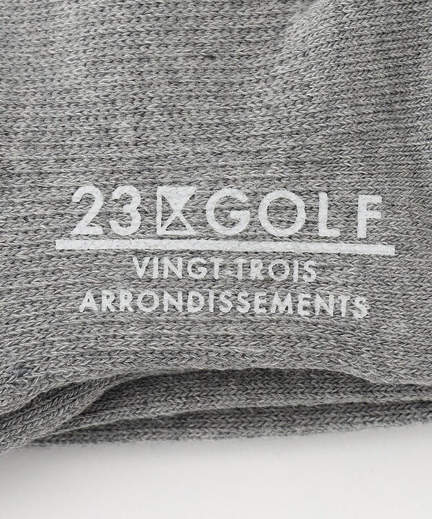 23区GOLF 【WOMEN】【日本製】ロゴ ニーハイソックス ライトグレー系