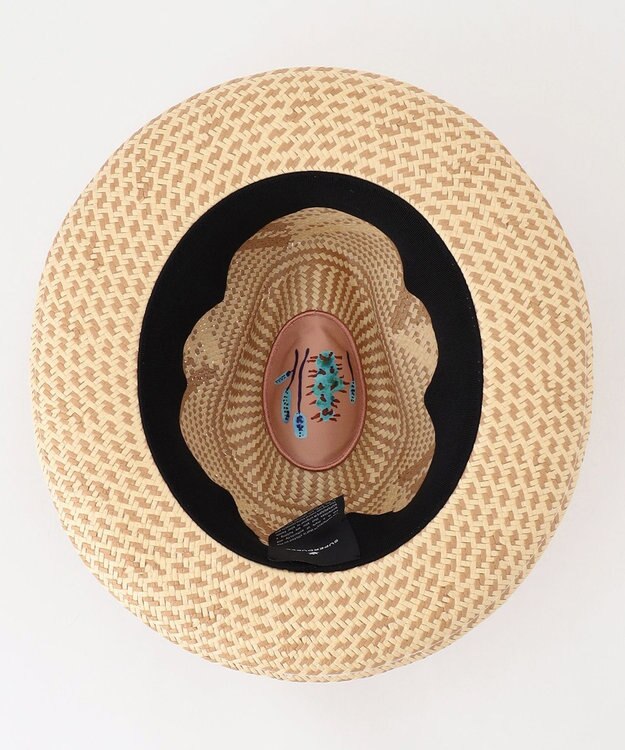 JOSEPH ABBOUD 【SUPERDUPER・イタリア製・ハンドクラフト】OPEN PAPER STRAW ハット キャメル系