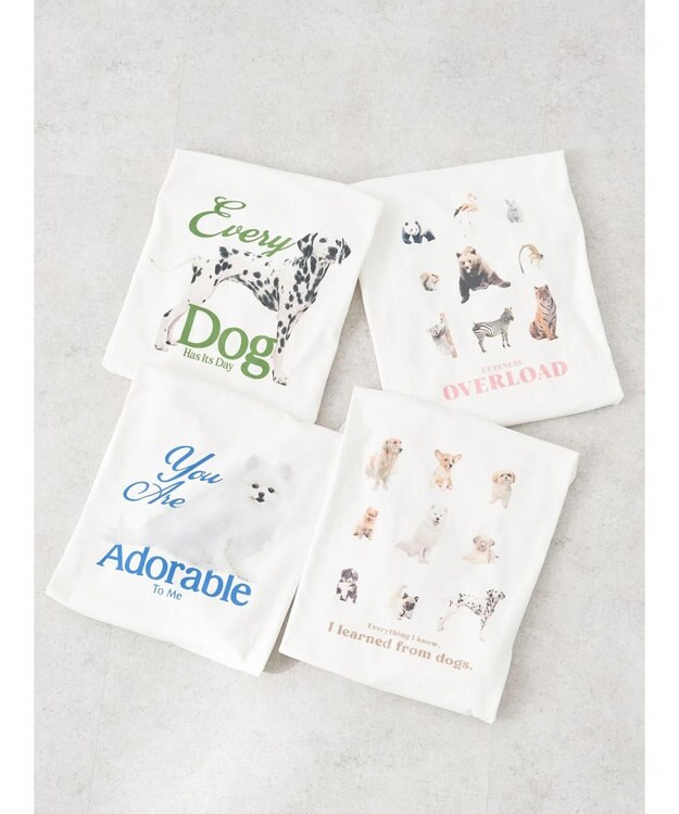 earth music&ecology アソートアニマルプリントロンＴｅｅ Green