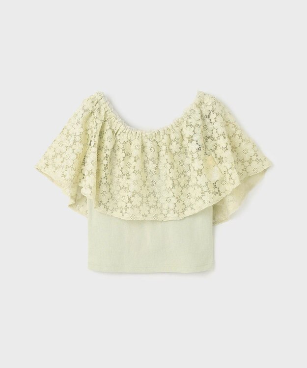 GRACE CONTINENTAL レースケープカットトップ ライトグリーン