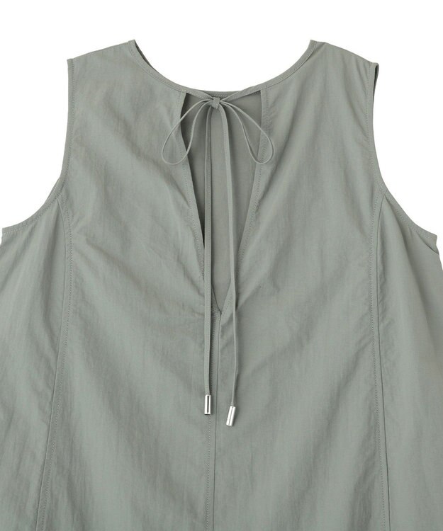 AMERICAN HOLIC 【2点セット】ナイロンAラインワンピース+キャミソール Grayish Khaki