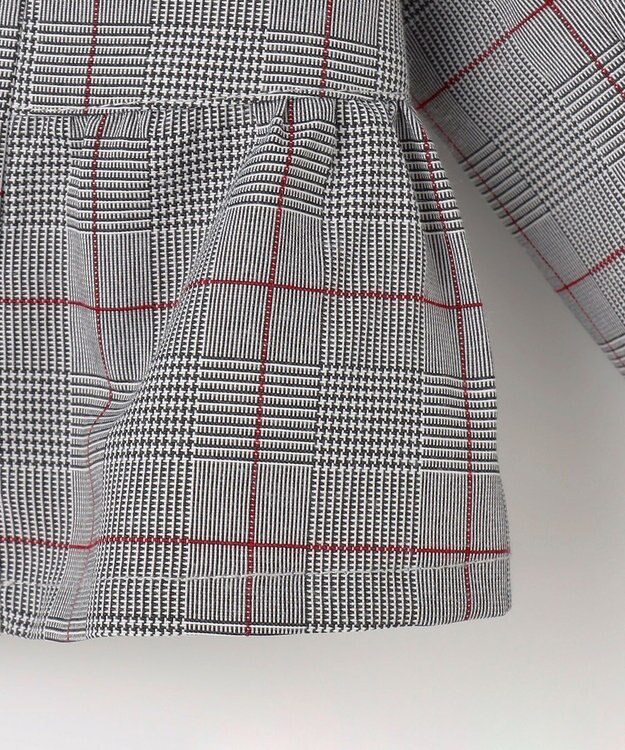 組曲 KIDS 【110-140㎝】グレンチェックジャケット＆プリーツワンピース セット ネイビー×チェック系