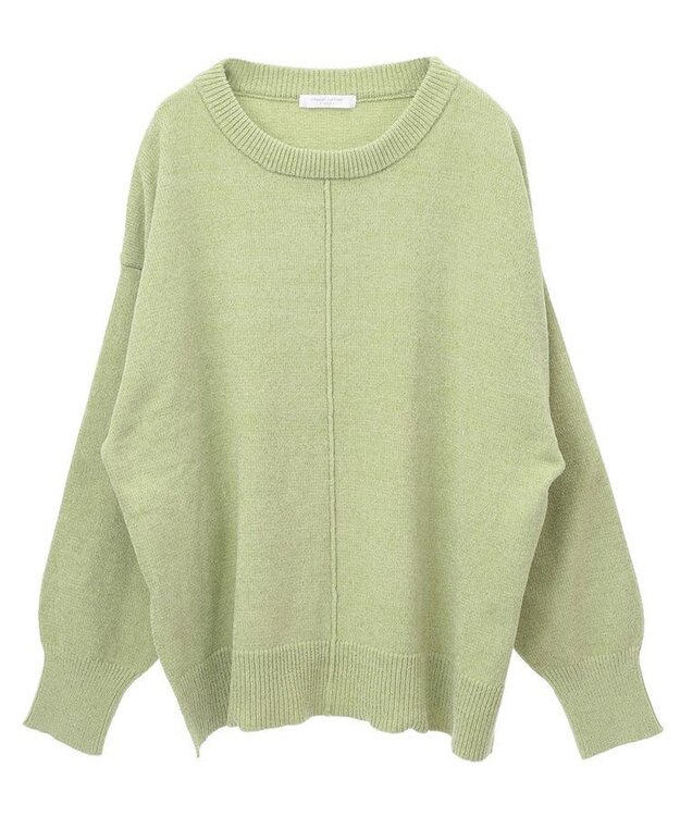 Green Parks ベロアモールリラックスサイズニットプルオーバー Green