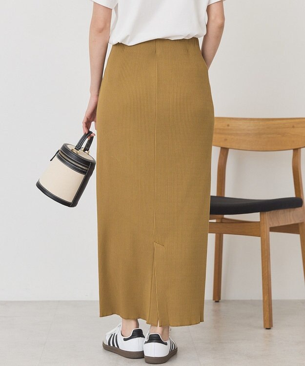 AMERICAN HOLIC 針抜きリブタイトスカート Camel