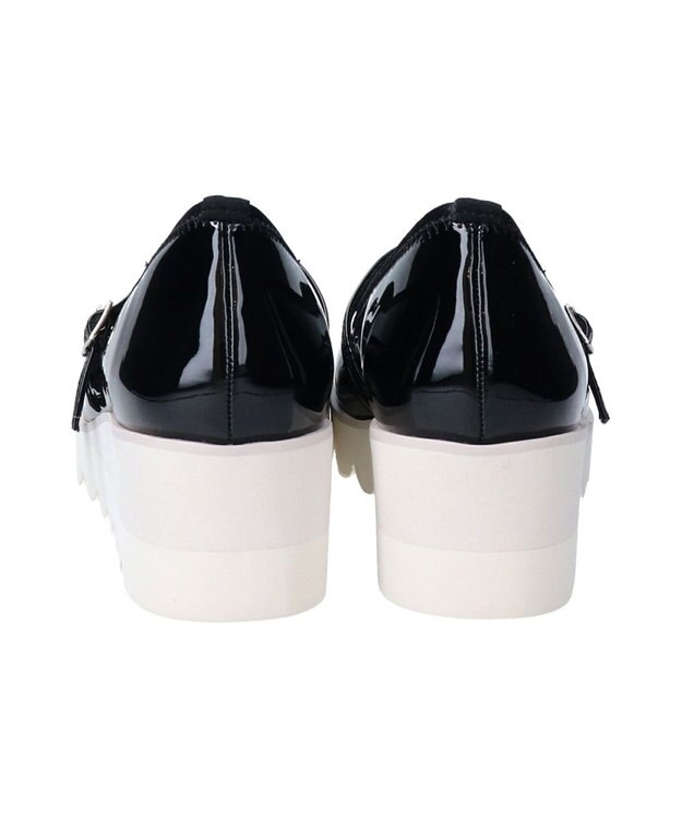 Bridget Birkin 【Round About】厚底ダブルストラップパンプス ブラックコンビ