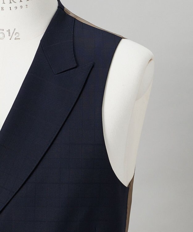 GOTAIRIKU 【山栄毛織】レトロテック 3ピーススーツ ネイビー系4