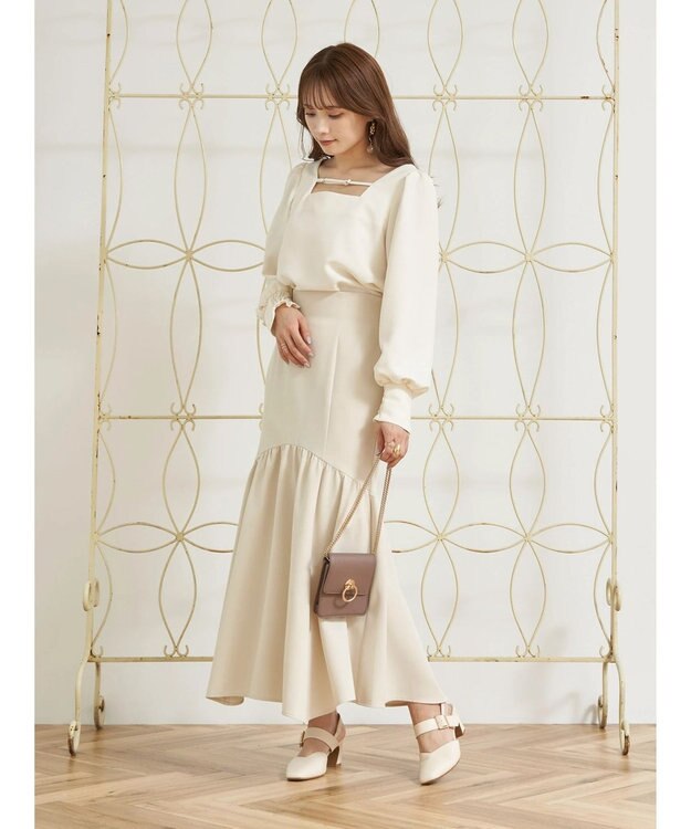 earth music&ecology ２ｗａｙストラップブラウス Off White