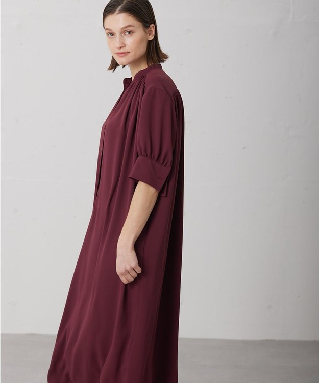 BEIGE， 【WEB限定】SIMEON / ギャザーワンピース Wine