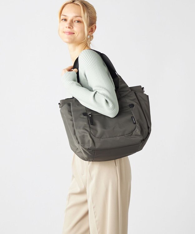 LA BAGAGERIE 【MONICA】ラウンド2WAYトートバッグ ダークグレー