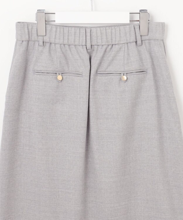 自由区 ウールサキソニー スカート ライトグレー系