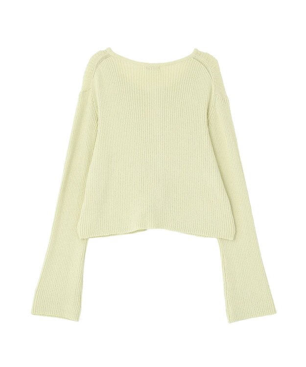 earth music&ecology 【予約】リブクロップドカーディガン ミント