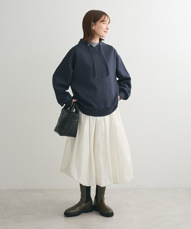 Green Parks ダンボール抜け襟プルオーバー Dark Navy