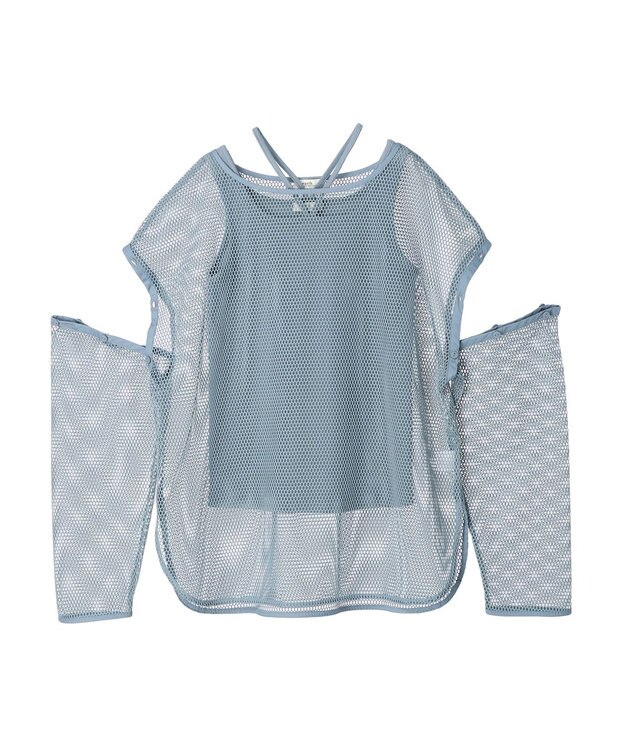 earth music&ecology ＳＥＴ２点メッシュプルオーバー＋タンクトップ Ivory