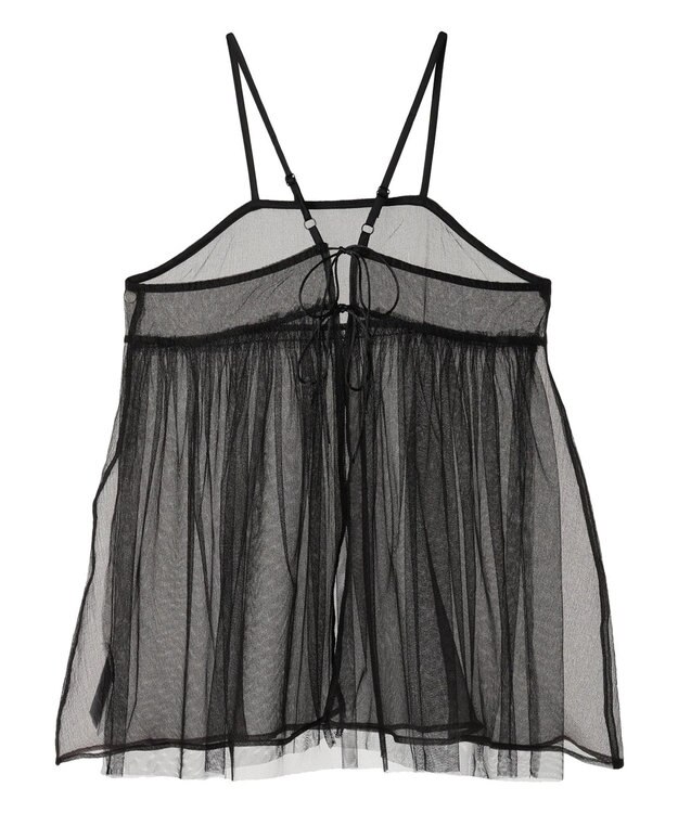 Green Parks リバーシブルチュールビスチェ Black