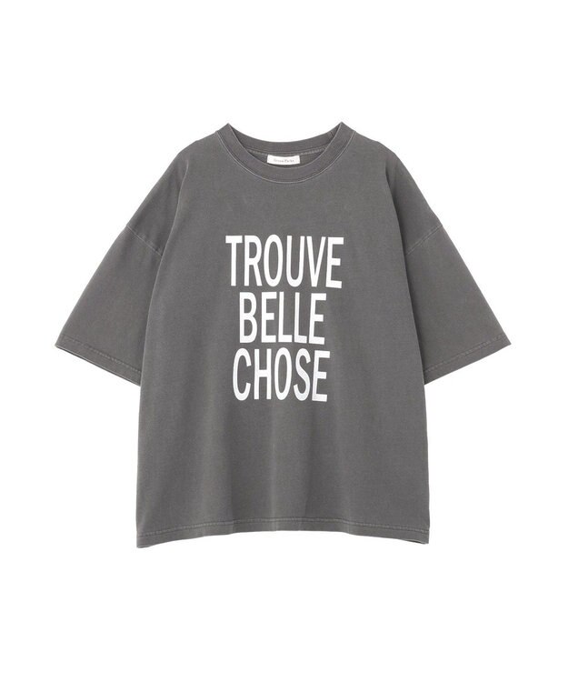 Green Parks ピグメントロゴＴシャツ Charcoal Gray