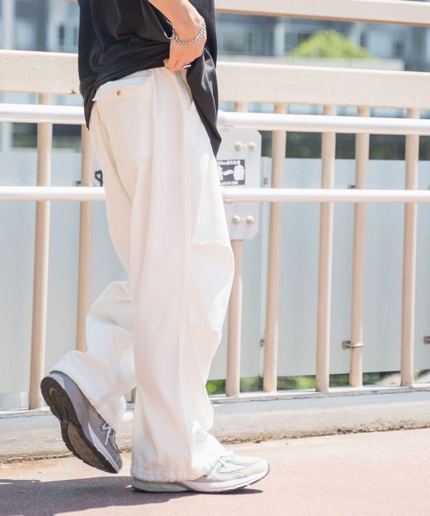 WEGO ワイドミリタリーパンツ ホワイト