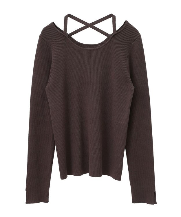 earth music&ecology ホルターネックプルオーバー Brown
