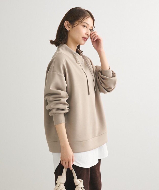 Green Parks ダンボール抜け襟プルオーバー Dark Navy