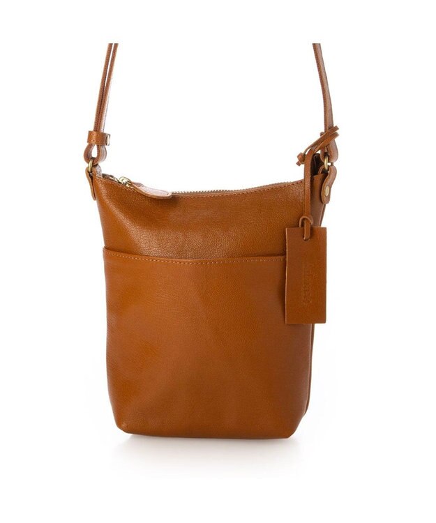 UNBILLION アトランタ ATLANTA / 牛革縦ミニショルダー キャメル