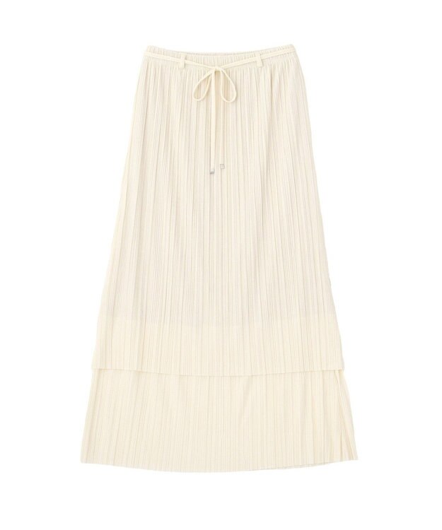 earth music&ecology プリーツレイヤードライクスカート Ivory