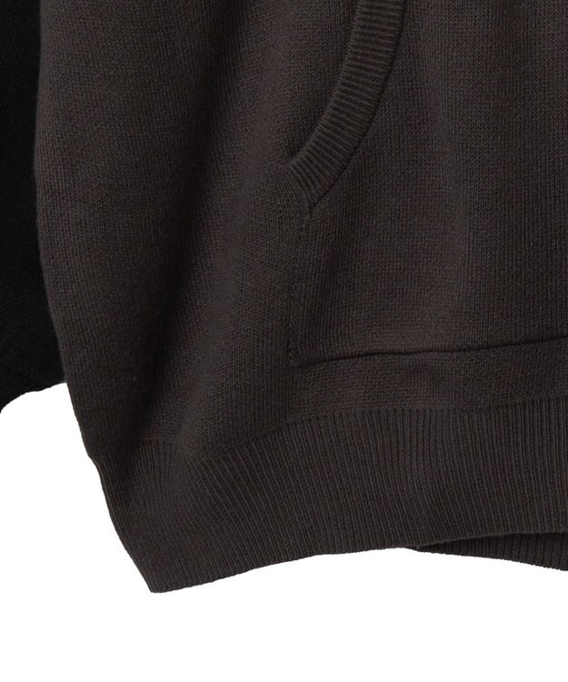 WEGO グラフィックニットパーカー ブラック