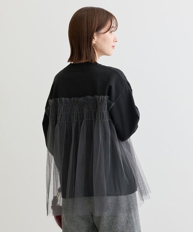 Green Parks チュールドッキングプルオーバー Black