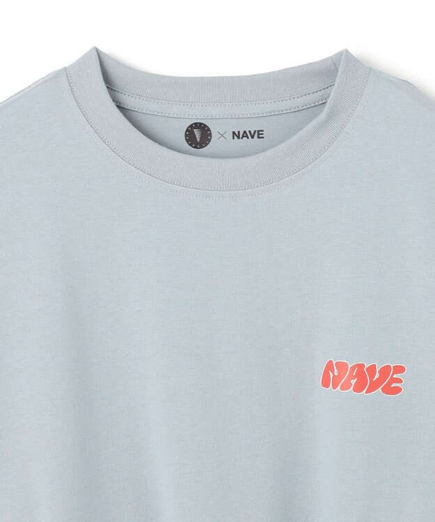 NAVE 【xNAVE】Six Sence Recordコラボ グラフィックロングスリーブT スカイブルー系