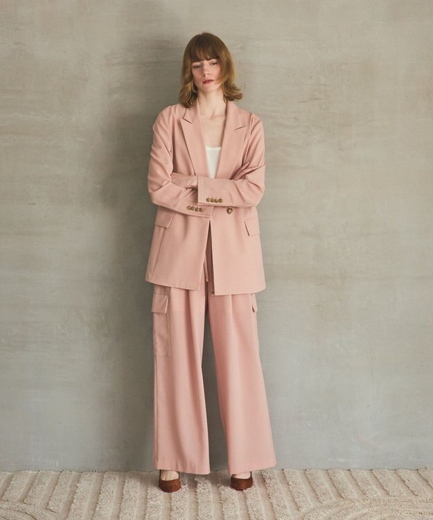 GRACE CONTINENTAL ダブルブレストライトジャケット ピンク