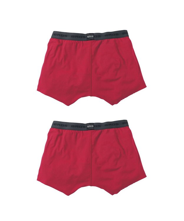 WACOAL MEN ボクサーパンツ 2枚セット 【オーガニック綿混ボクサー】 快適 吸汗速乾 抗菌防臭 やさしい肌あたり フリーカッティング(裾部分) 環境に配慮 前閉じ GT2310 /ブロス バイ ワコールメン レッド